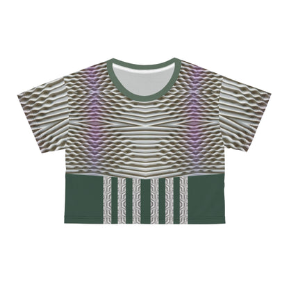 Rich green,Crop Tee (AOP)