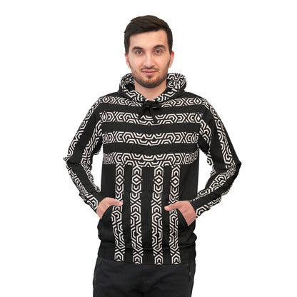 Athletic Hoodie - White Cube Design