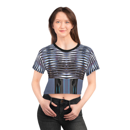 Flash,Stylish Graphic Crop Tee - Trendy AOP Top for Casual Wear, Summer Festivals, Street Style, Unique Gift Idea, Everyday Comfort