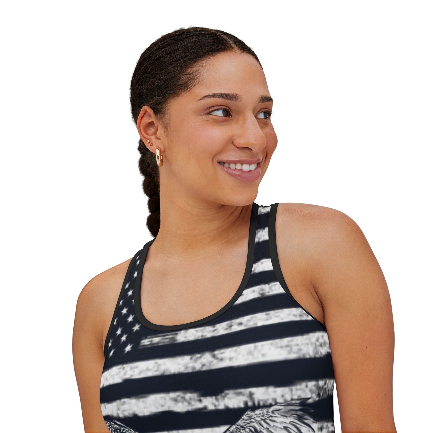 Tank Top - USA Flag Design for Patriotic Women