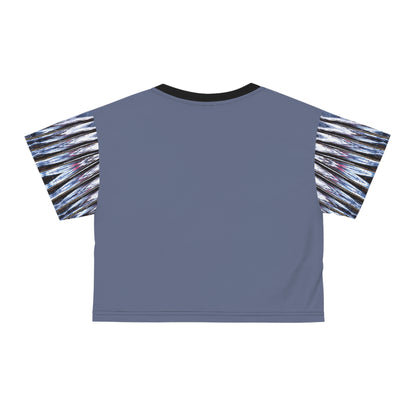 Flash,Stylish Graphic Crop Tee - Trendy AOP Top for Casual Wear, Summer Festivals, Street Style, Unique Gift Idea, Everyday Comfort
