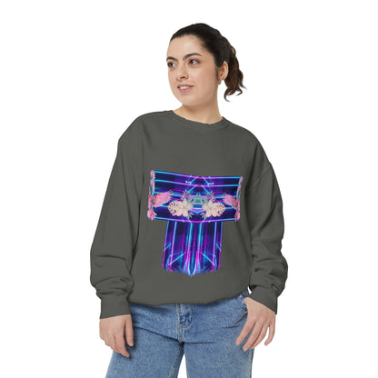 Pink bird.Abstract Neon Prism Sweatshirt