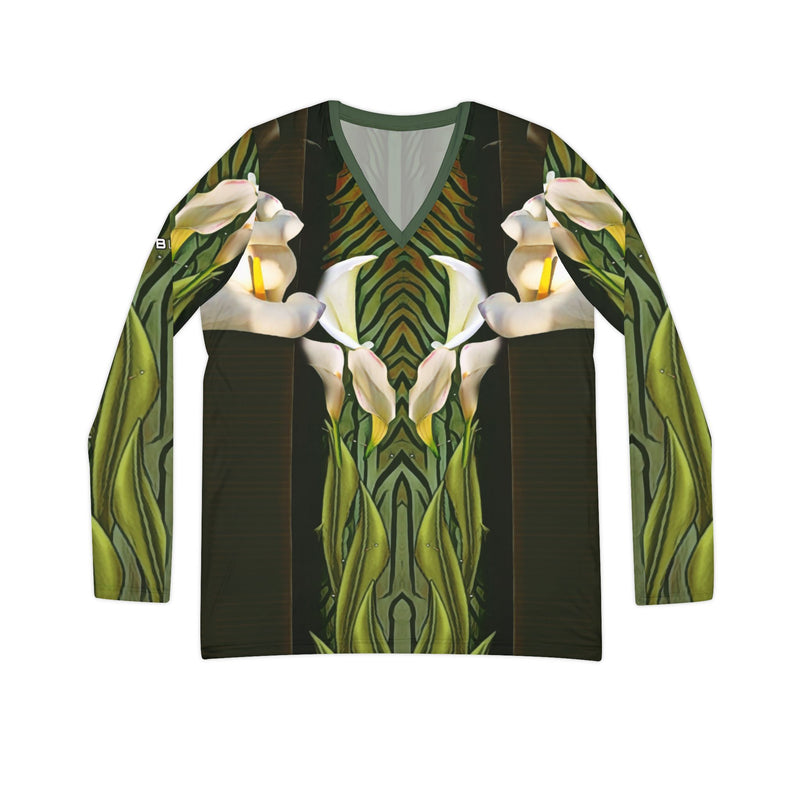 Women's Long Sleeve V-neck Shirt (AOP)