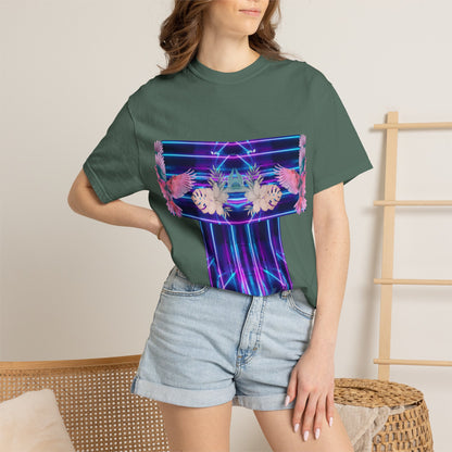 pink robin Hawaii flowers,Unisex Garment-Dyed T-shirt