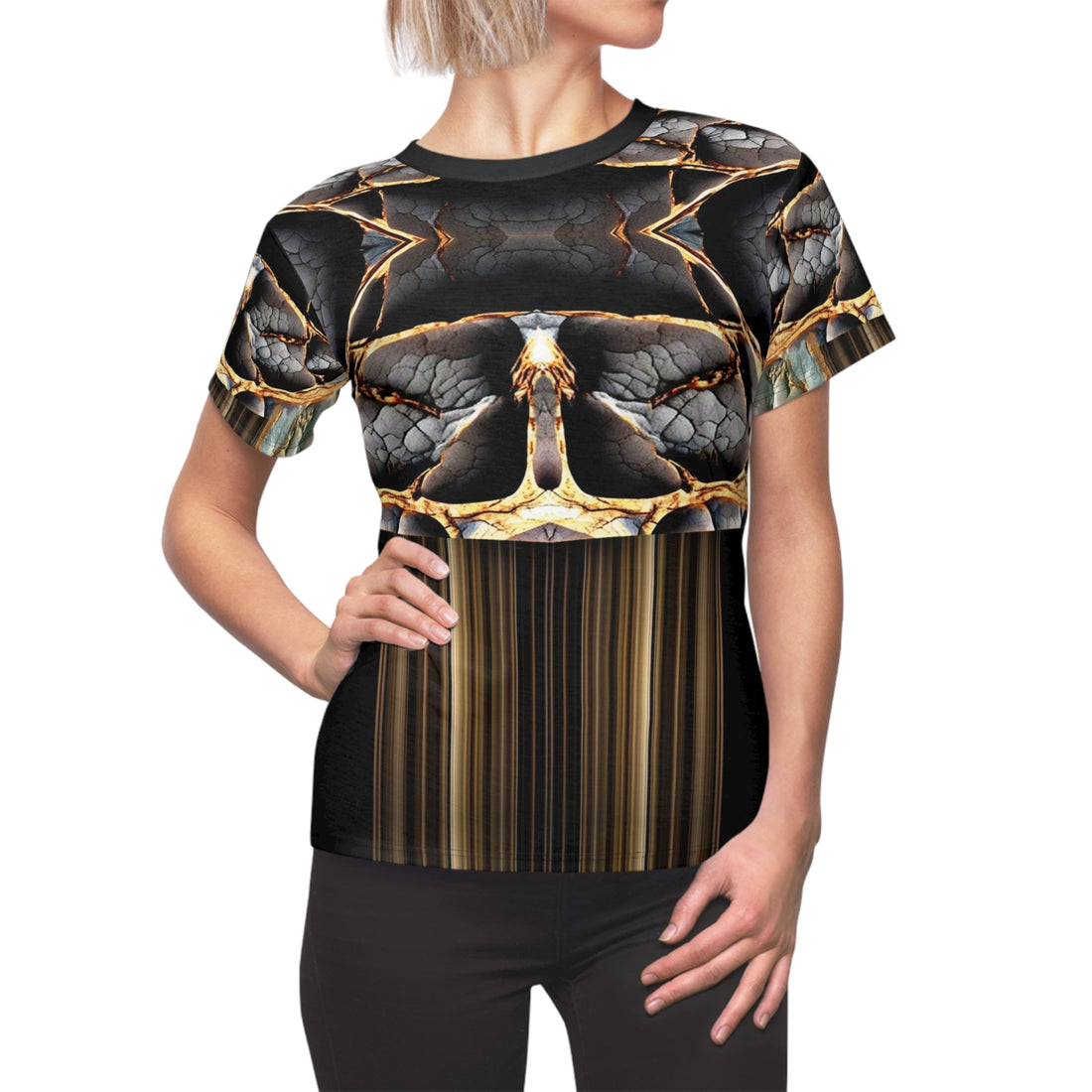 Broken stone,Chic Abstract Women&
