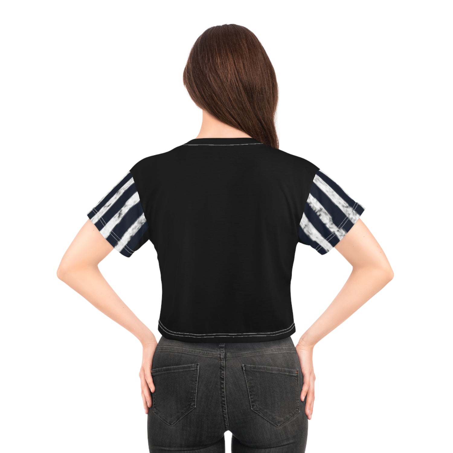 Crop Tee - USA Flag Bold Eagle Patriotic Shirt