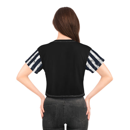 Crop Tee - USA Flag Bold Eagle Patriotic Shirt