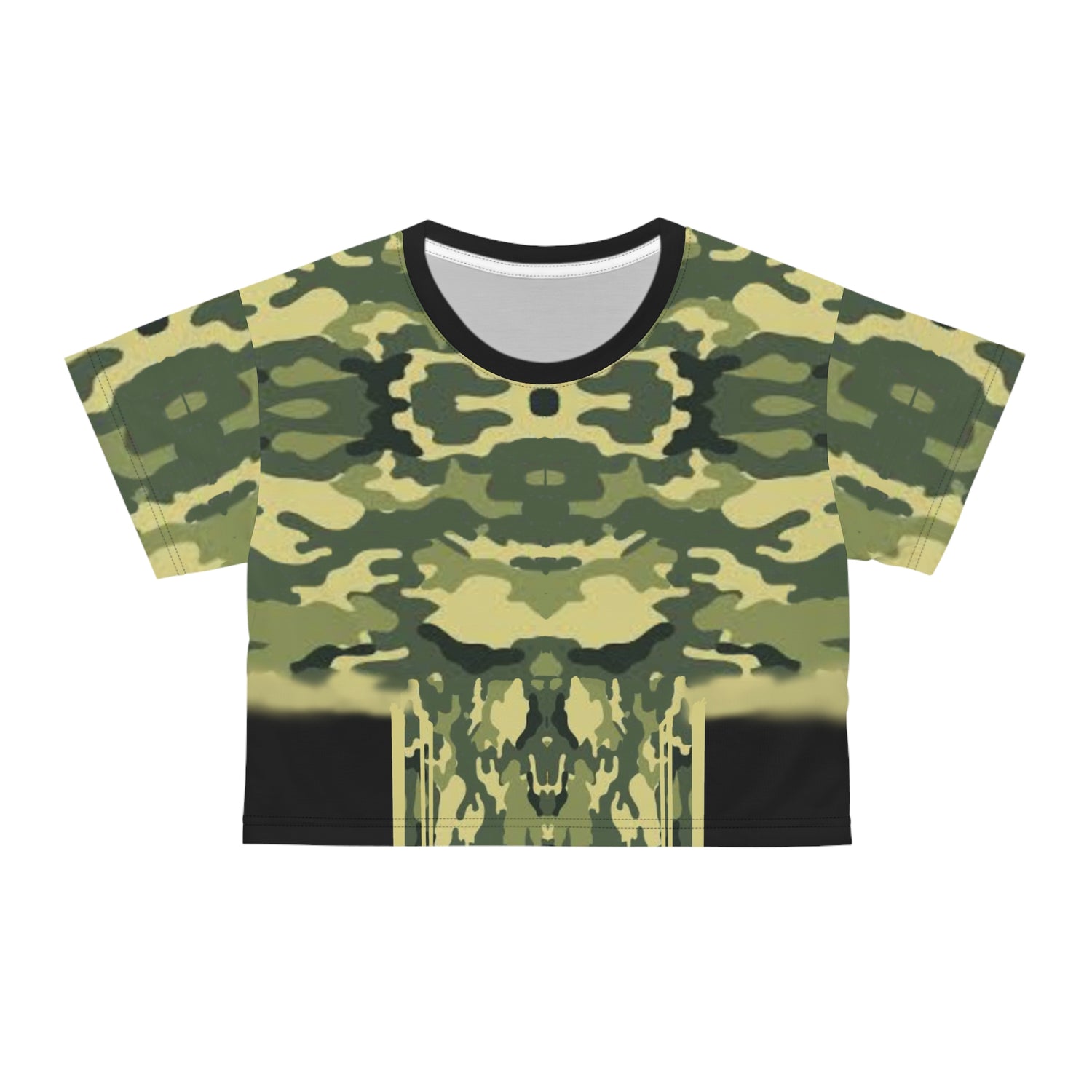 Army for women crop,Crop Tee (AOP)