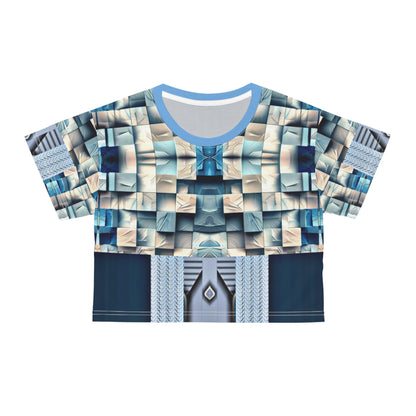 Blue stone,Artistic Crop Tee, Trendy Fashion Top, Unique Summer Shirt, Stylish Graphic Tee, Perfect Gift for Her