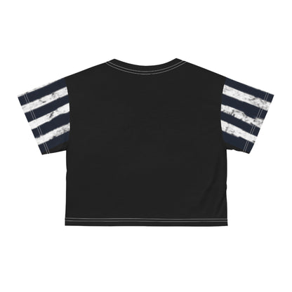 Crop Tee - USA Flag Bold Eagle Patriotic Shirt