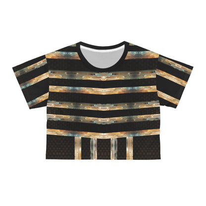 Brown Marble Crop Tee