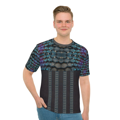 Teal hexagon.Men&