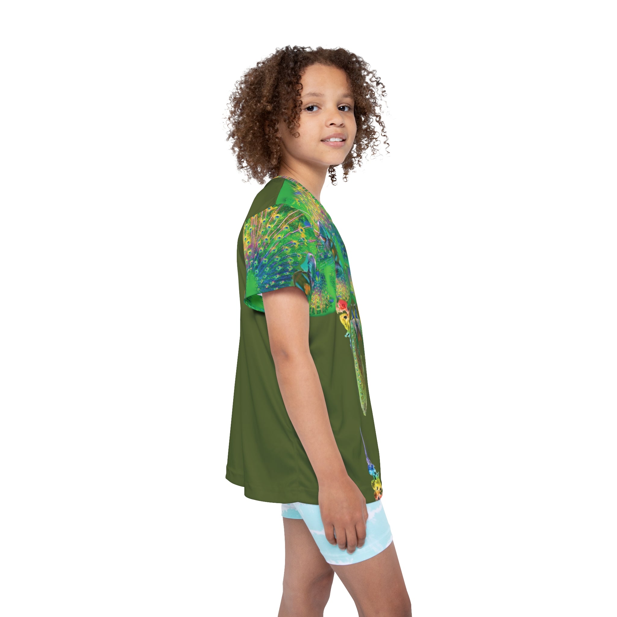 Peacock for grils,Kids Sports Jersey (AOP)