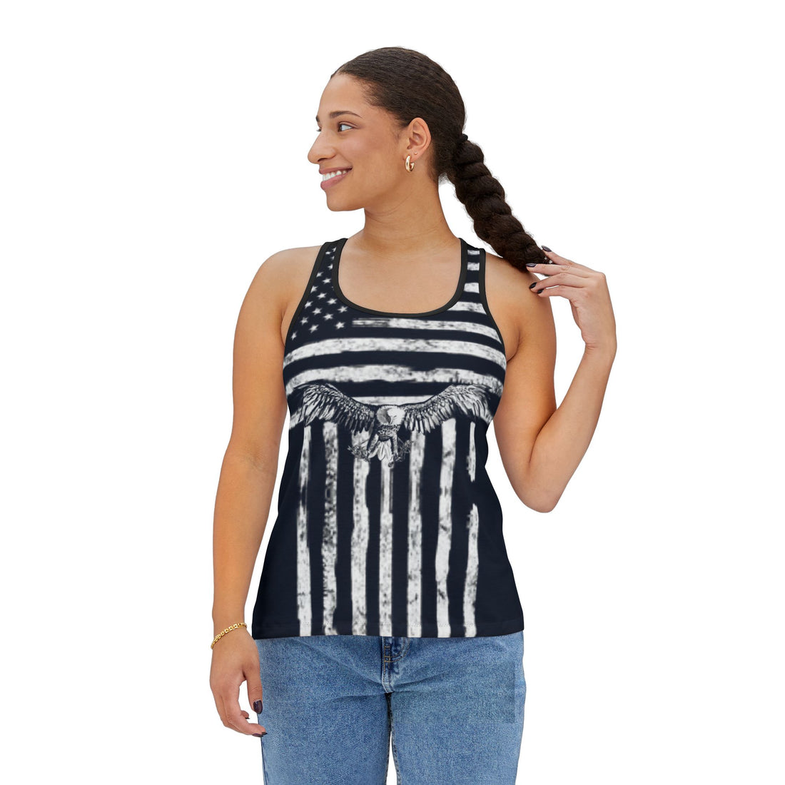 Tank Top - USA Flag Design for Patriotic Women