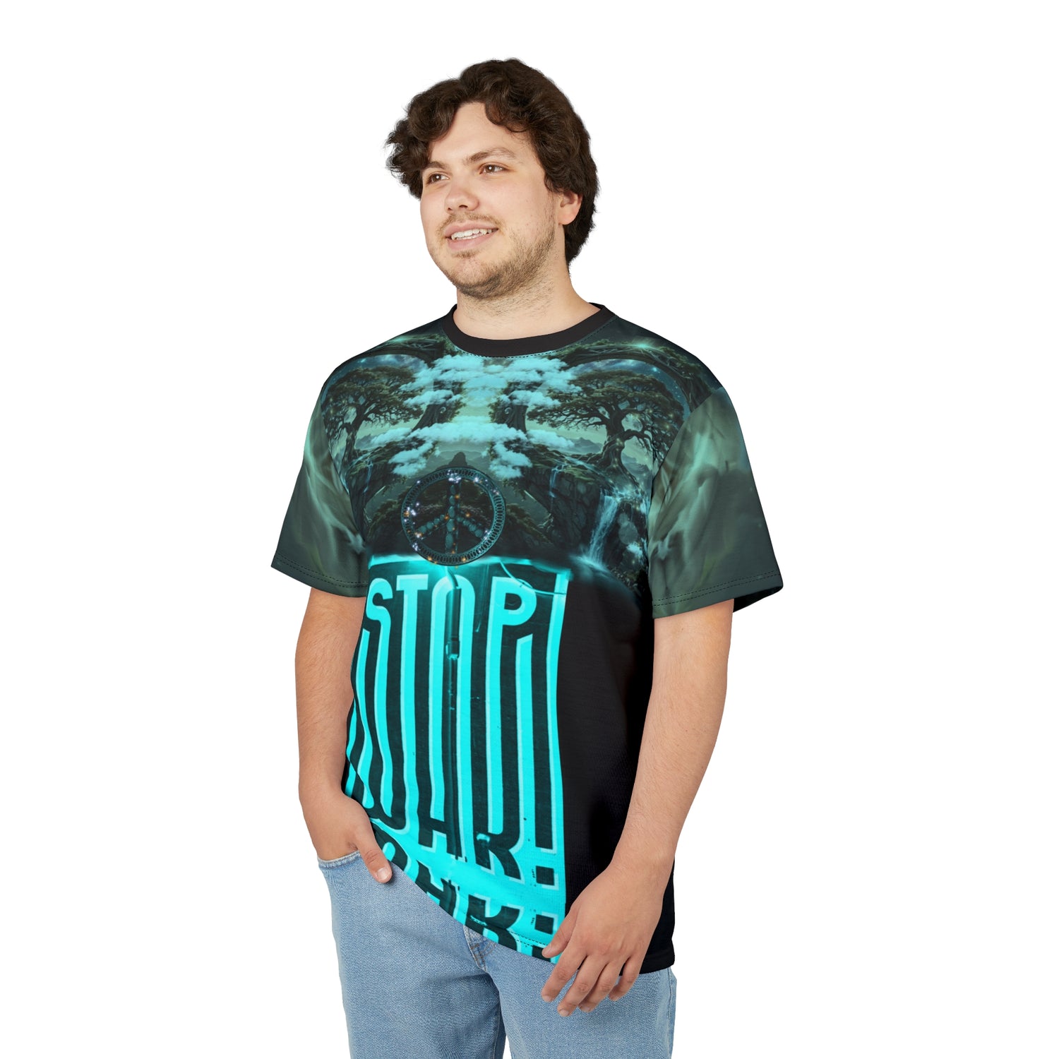 Stop War" we want peace" ,Unisex Cut &amp; Sew Tee (AOP)
