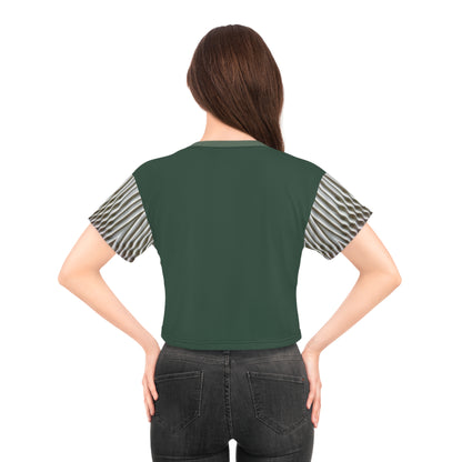 Rich green,Crop Tee (AOP)