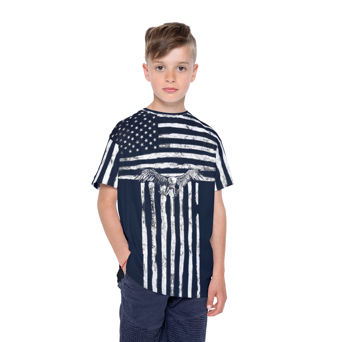 Kids Jersey USA Flag Sports Jersey