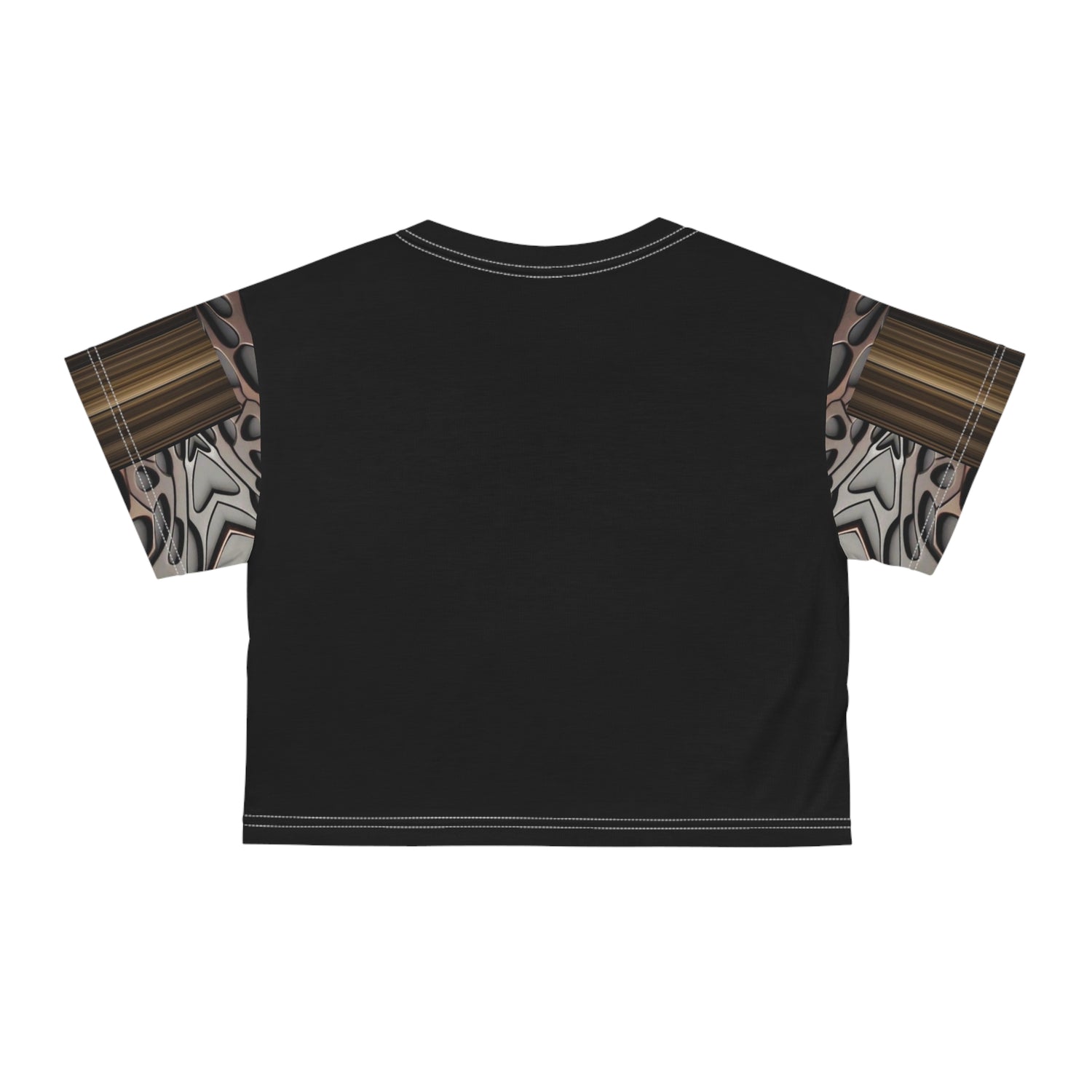 French polish,Chic Abstract Crop Tee, Artful Casual Top, Trendy Summer Tee, Unique Statement Shirt, Monochrome Modern Style, Gift for Fashion Lovers