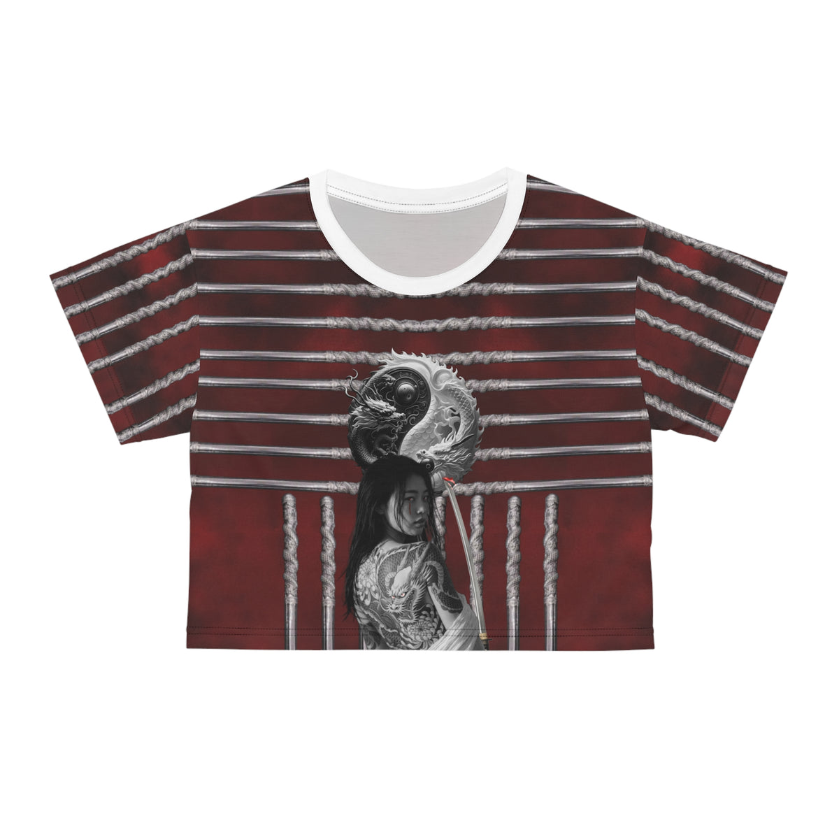 Kismet Dragon Crop Tee by Blit Clothing, view 2