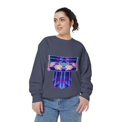 Pink bird.Abstract Neon Prism Sweatshirt