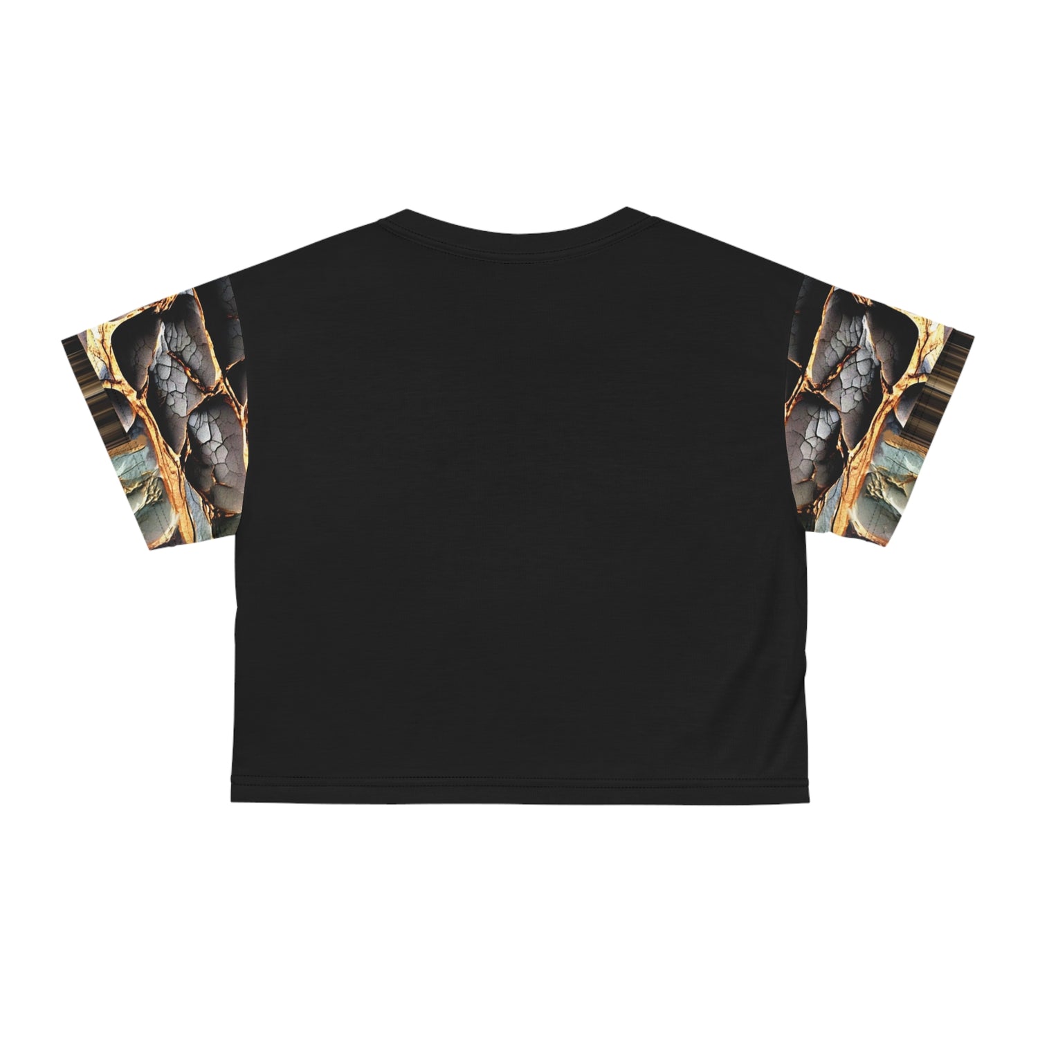 broken stone,Stylish Crop Tee - Artful 3D Abstract, Trendy Summer Apparel, Festival Wear, Casual Chic Top, Unique Gift Idea