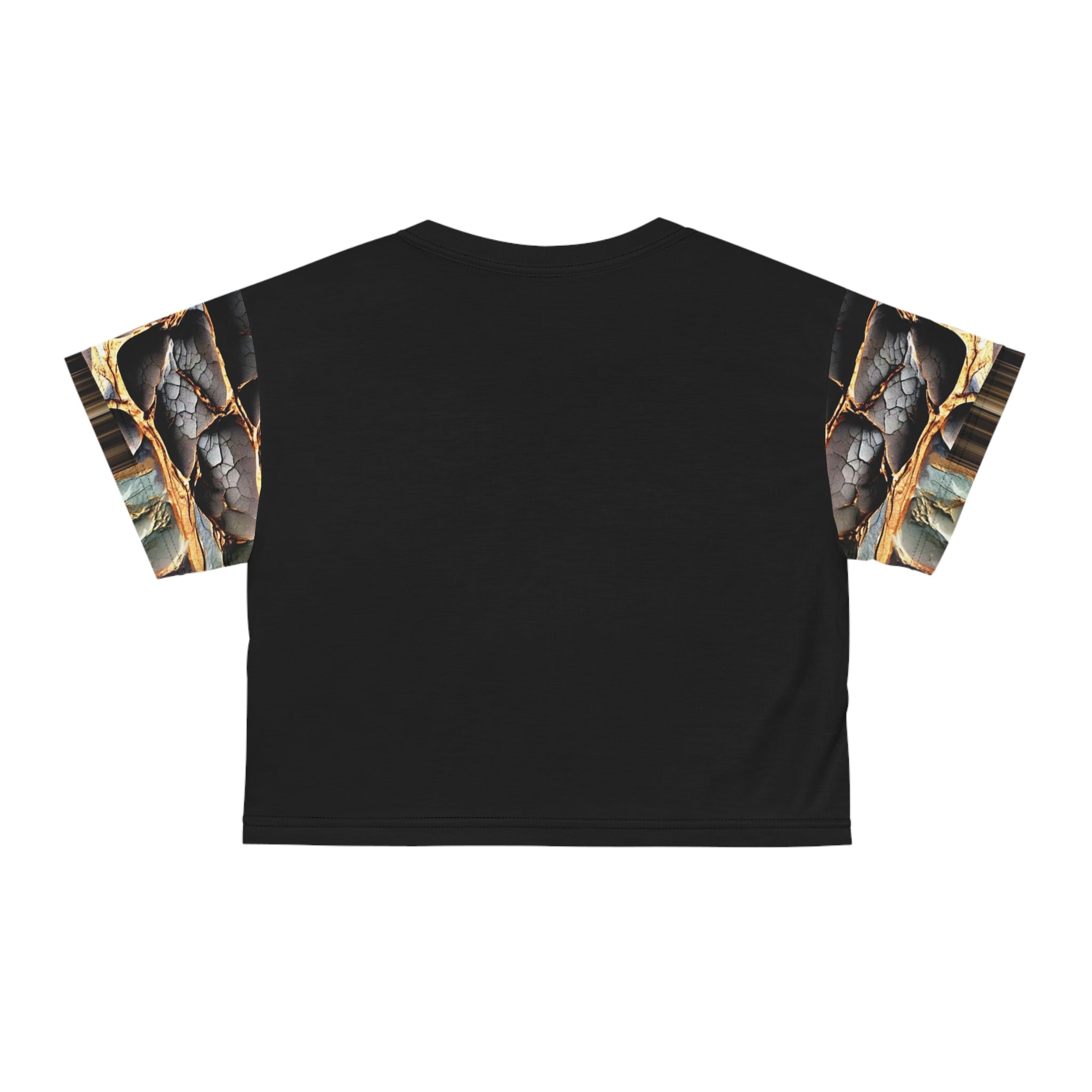 broken stone,Stylish Crop Tee - Artful 3D Abstract, Trendy Summer Apparel, Festival Wear, Casual Chic Top, Unique Gift Idea