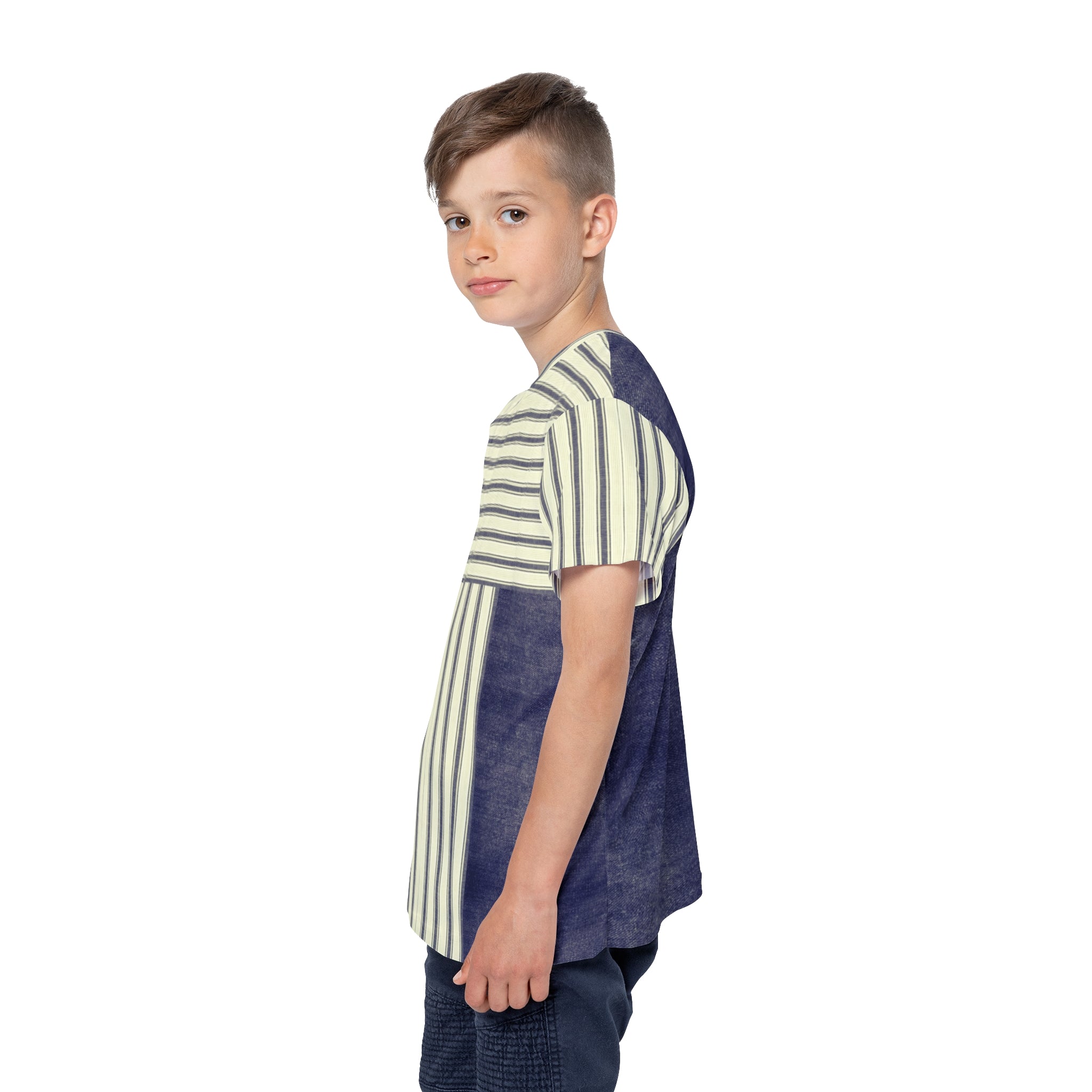 Kids Sports Jersey Blue Jeans