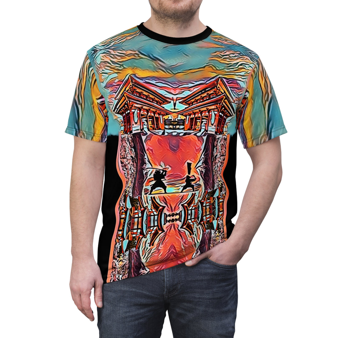 Japan,Unisex Cut & Sew Tee (AOP)
