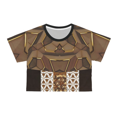 Golden Cube,Crop Tee (AOP)