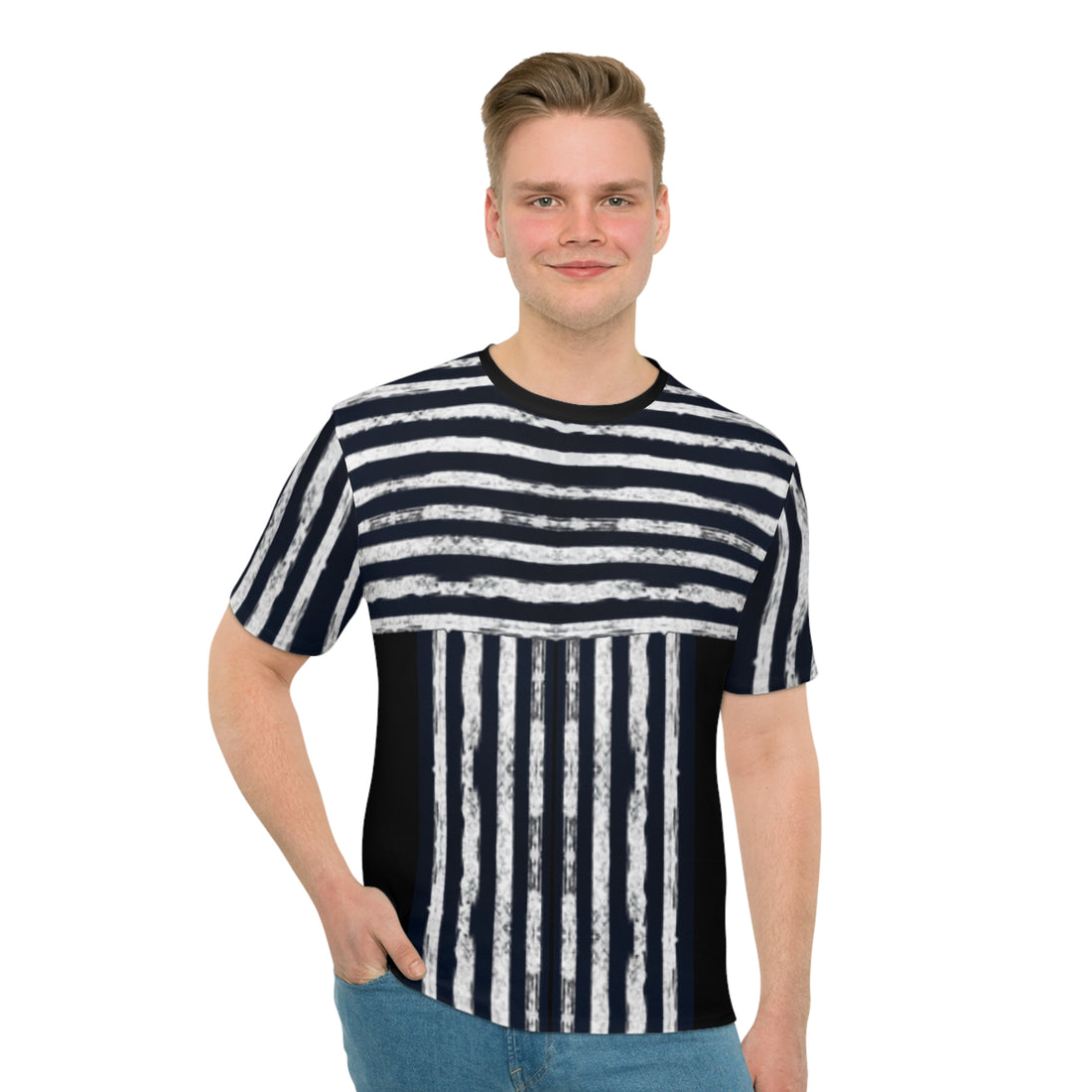 White Scratch Lines T-Shirt