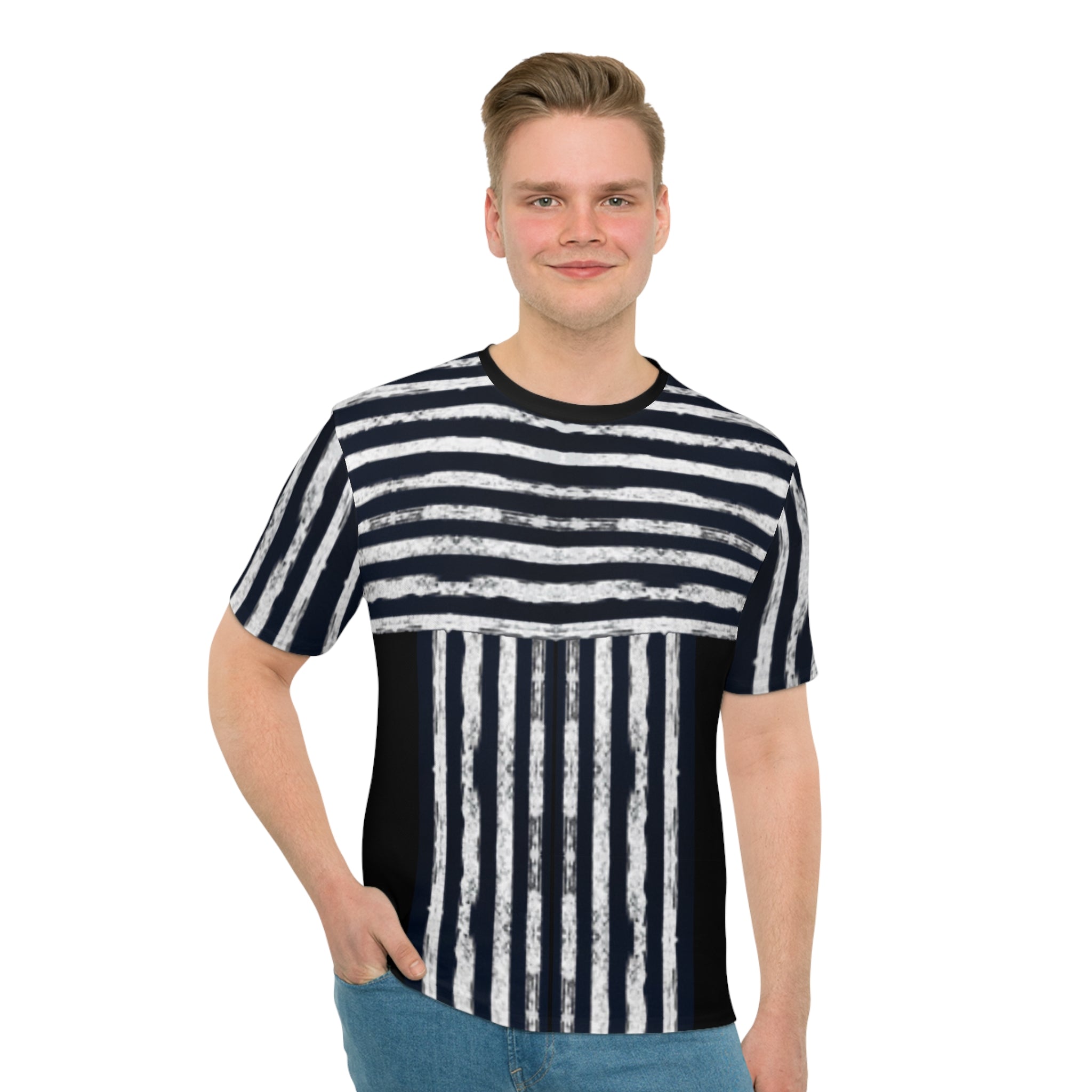 White Scratch Lines T-Shirt