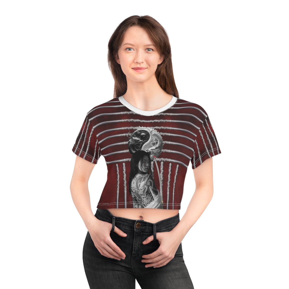 Kismet Dragon Crop Tee by Blit Clothing, view 4