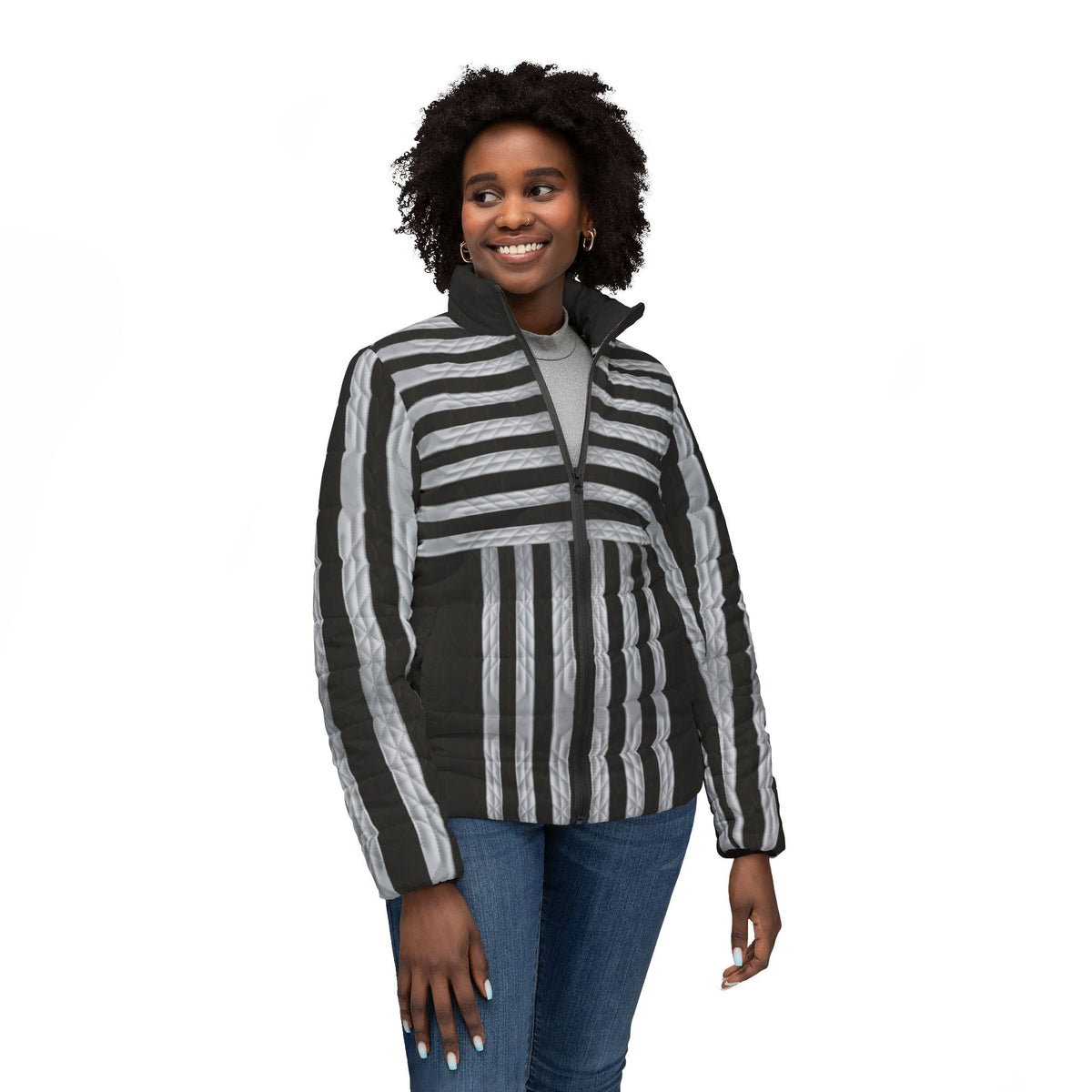 Lux.Women’s Puffer Jacket (AOP)