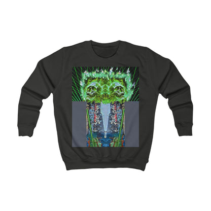 Green skeleton,Kids Sweatshirt