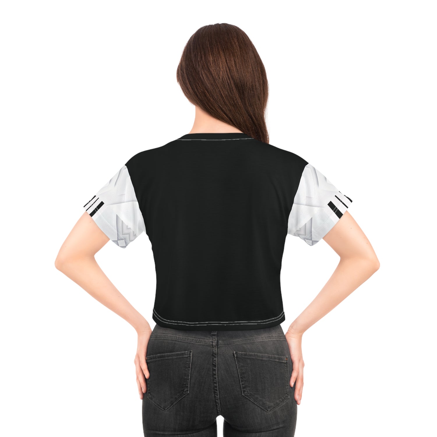 White cube,Stylish Crop Tee, Edgy Fashion Tee, Modern Crop Top, Streetwear Tee, Trendy Summer Shirt, Perfect for Festivals and Hangouts