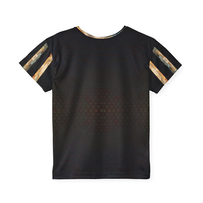 Kids Sports Jersey - Brown Marble Print