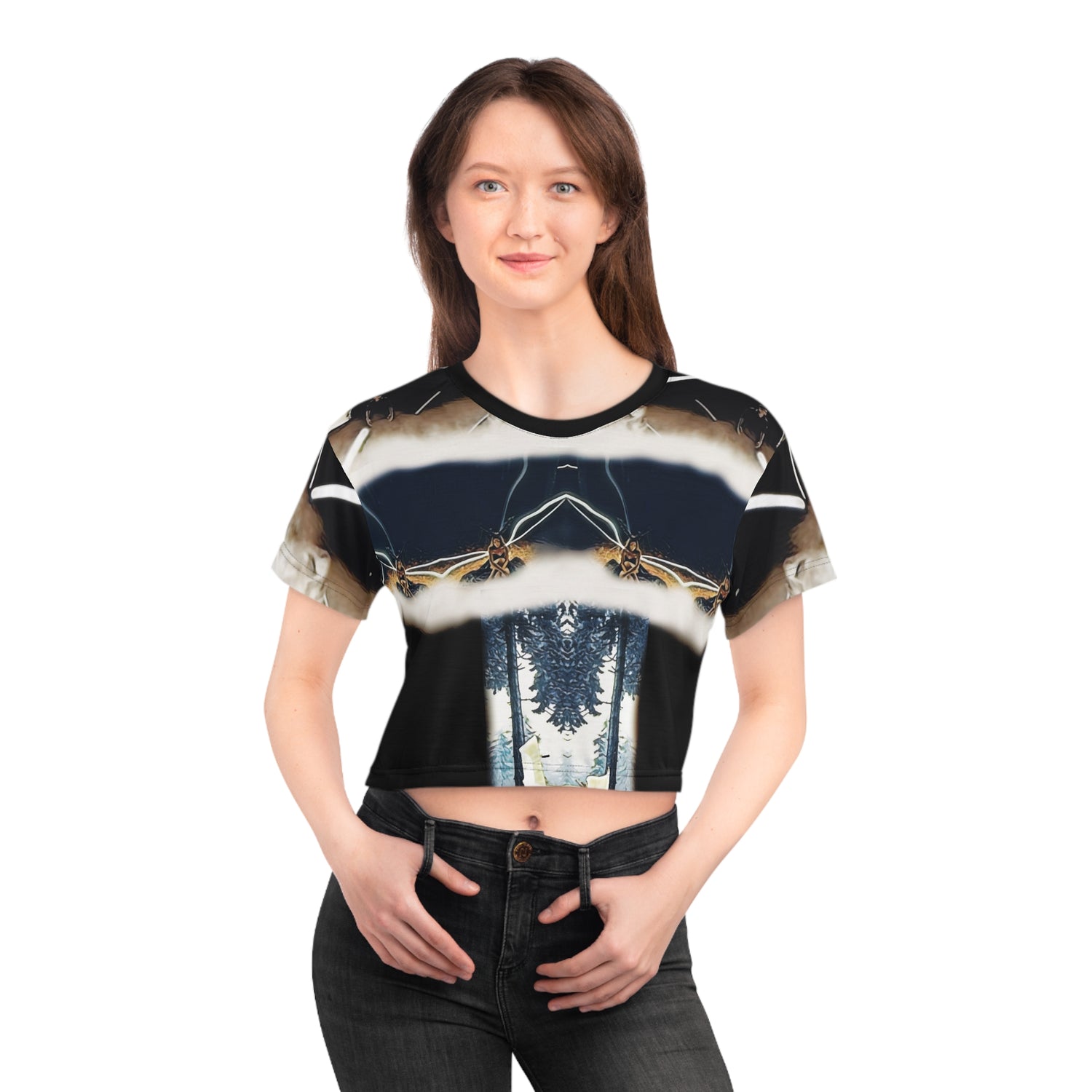 Snow for women,Crop Tee (AOP)