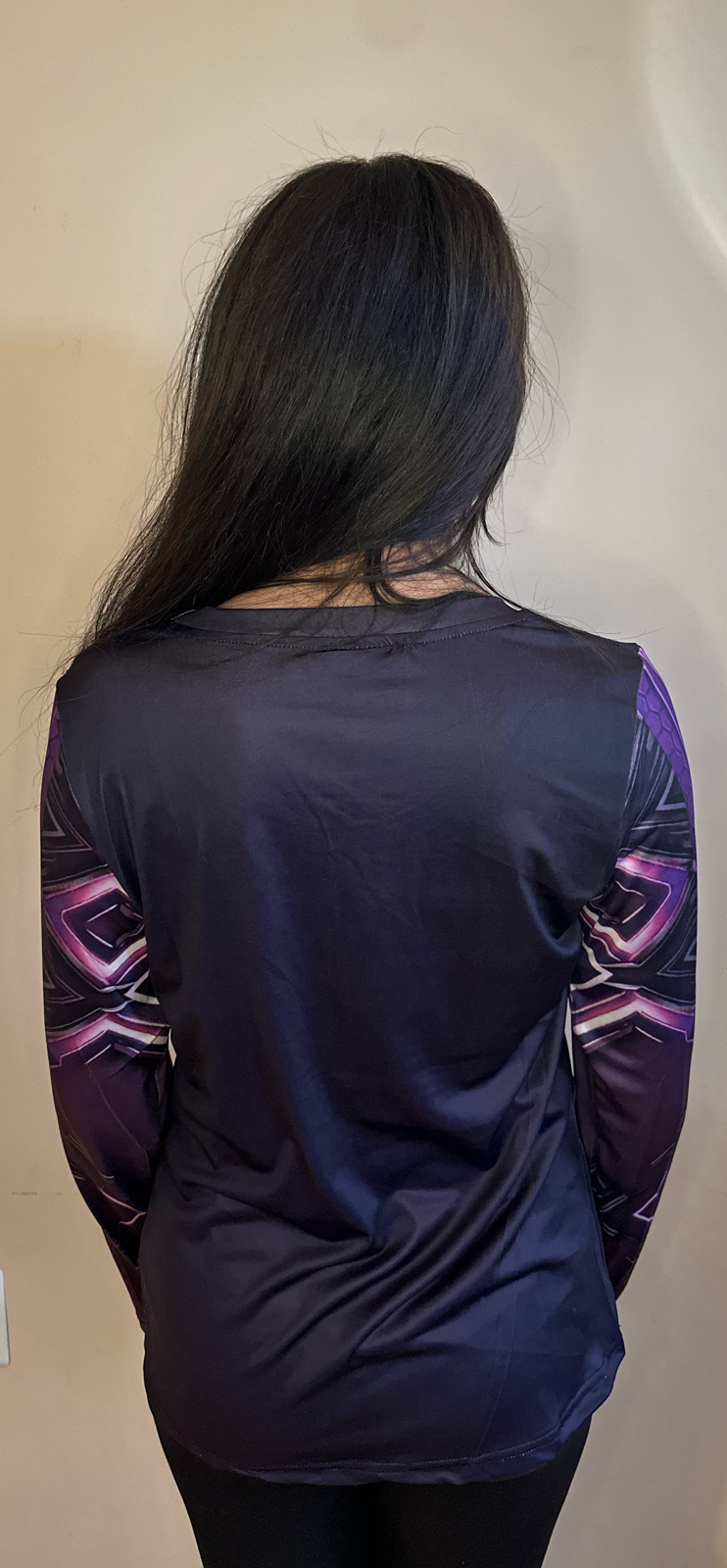 Purple Bird,Style:O-neck,Long sleeve for Women