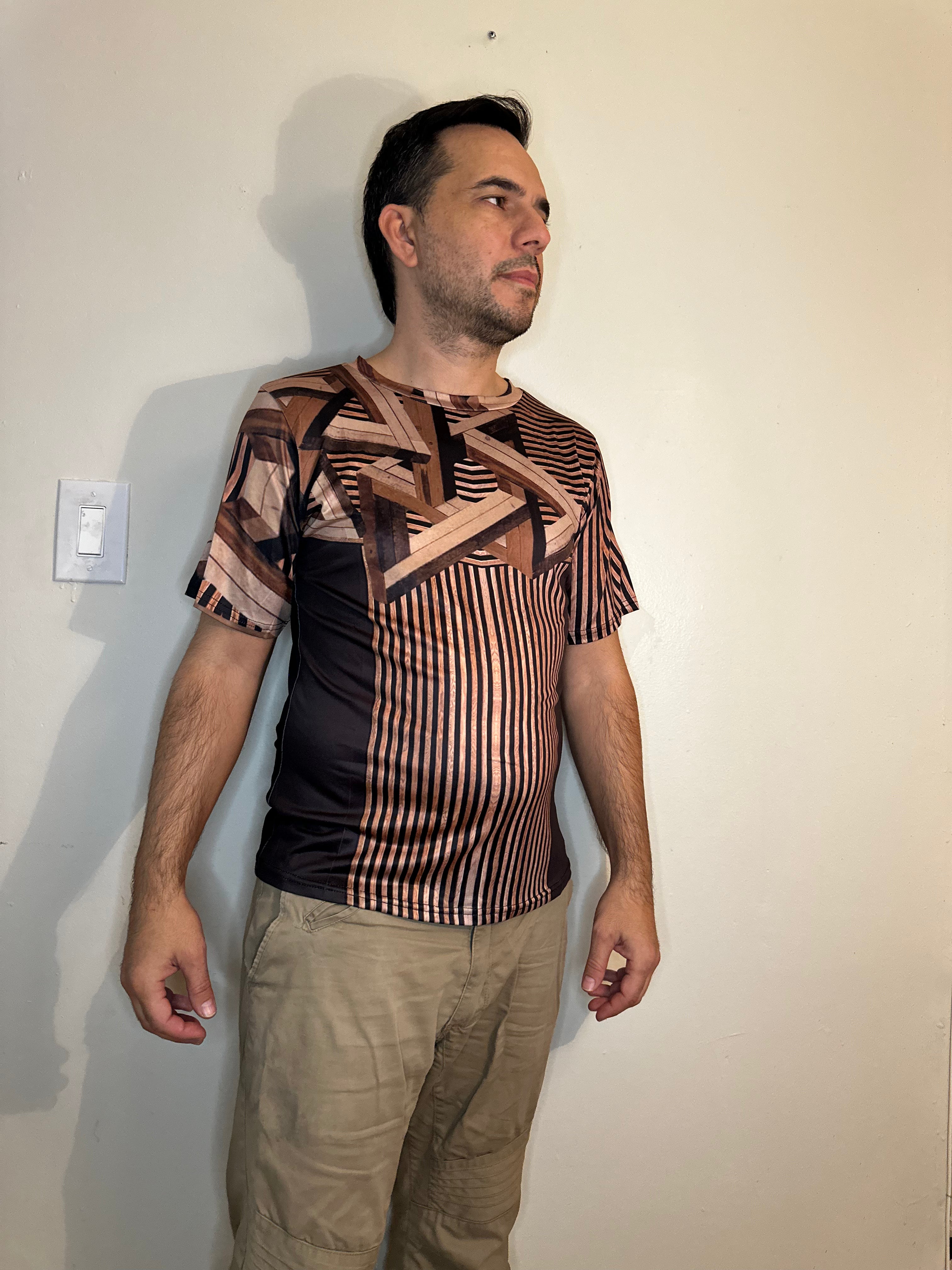 Wood,O-neck,Short sleeve for men