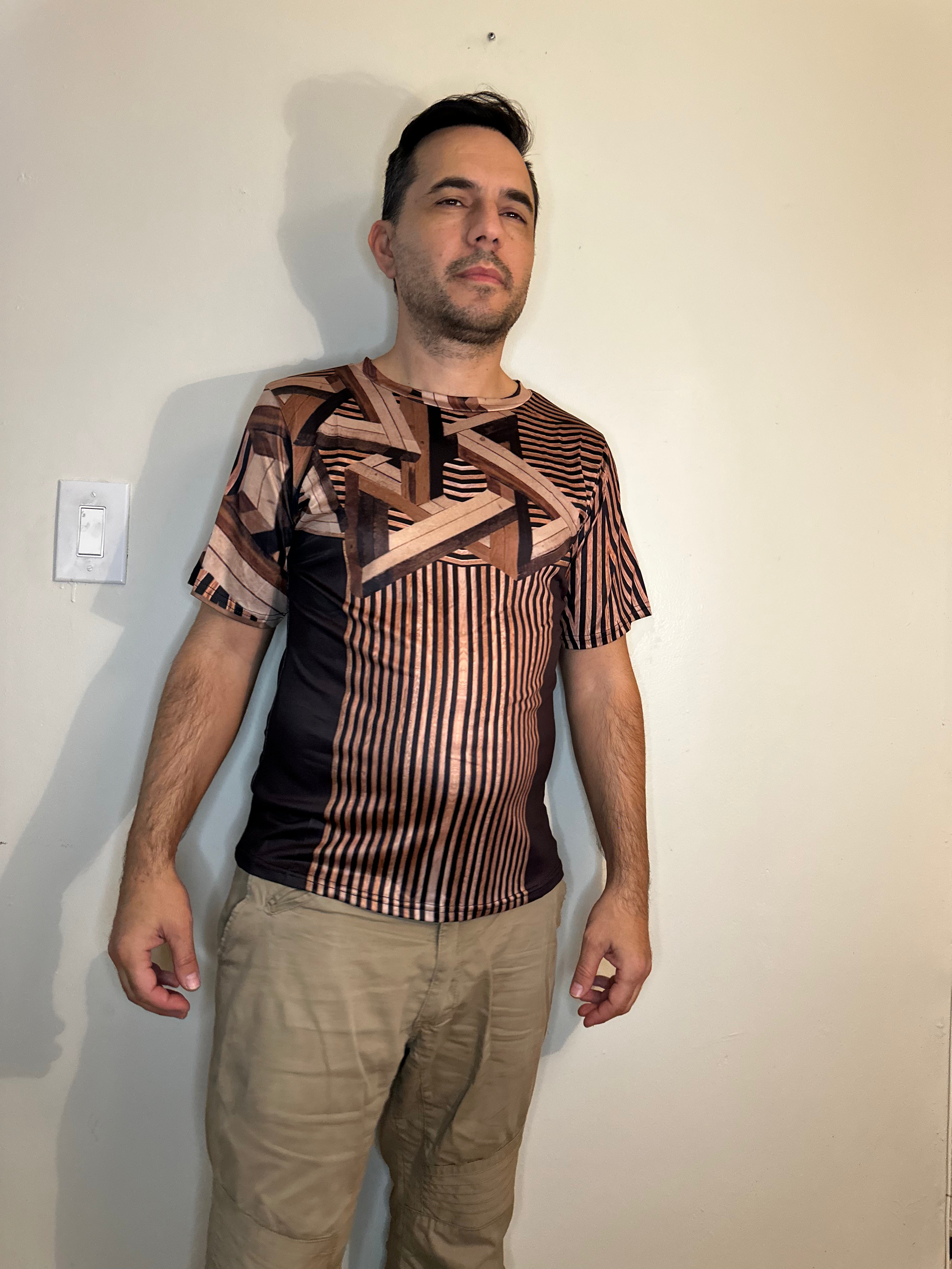 Wood,O-neck,Short sleeve for men