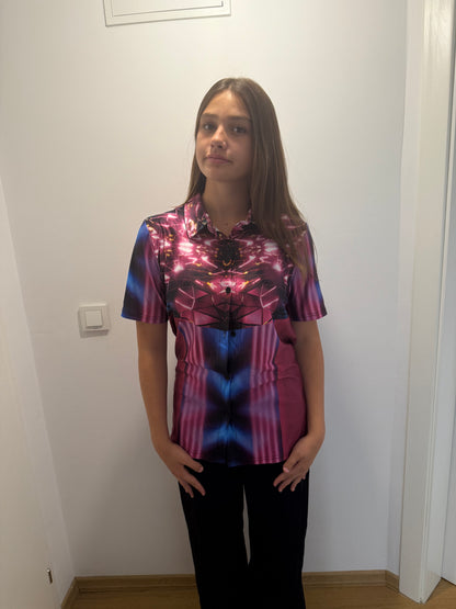 Pink Cube,Casual shirt,Short sleeve for Women
