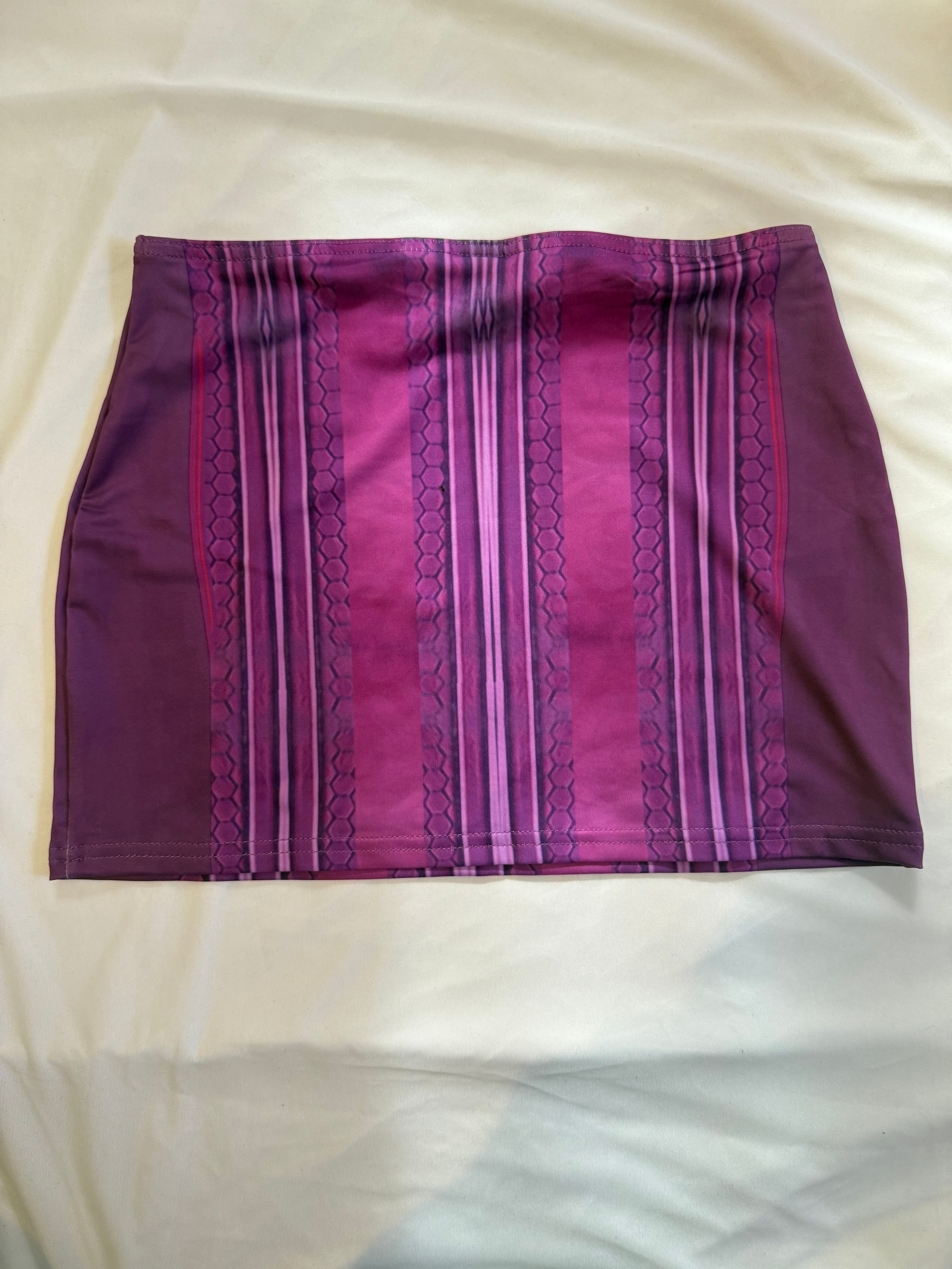 Lavender ,Elegant Purple Lower-Waist Mini Skirt for Stylish Women