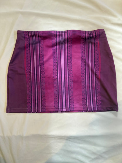 Lavender ,Elegant Purple Lower-Waist Mini Skirt for Stylish Women