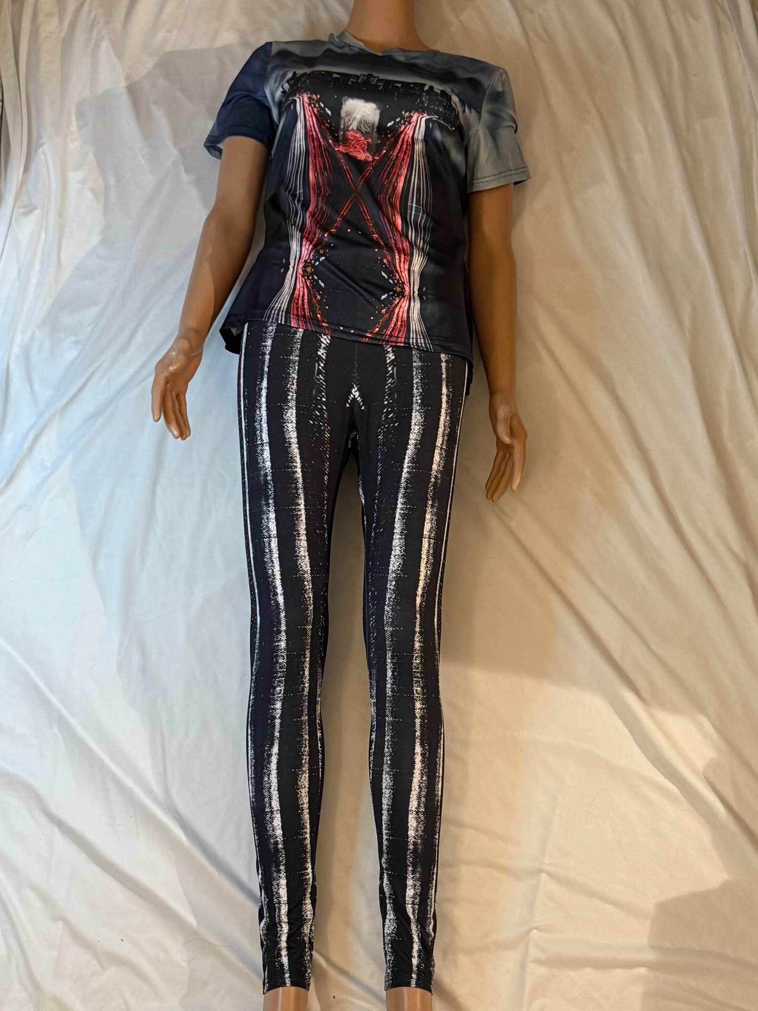 Black tie dye jeans pattern,Women&
