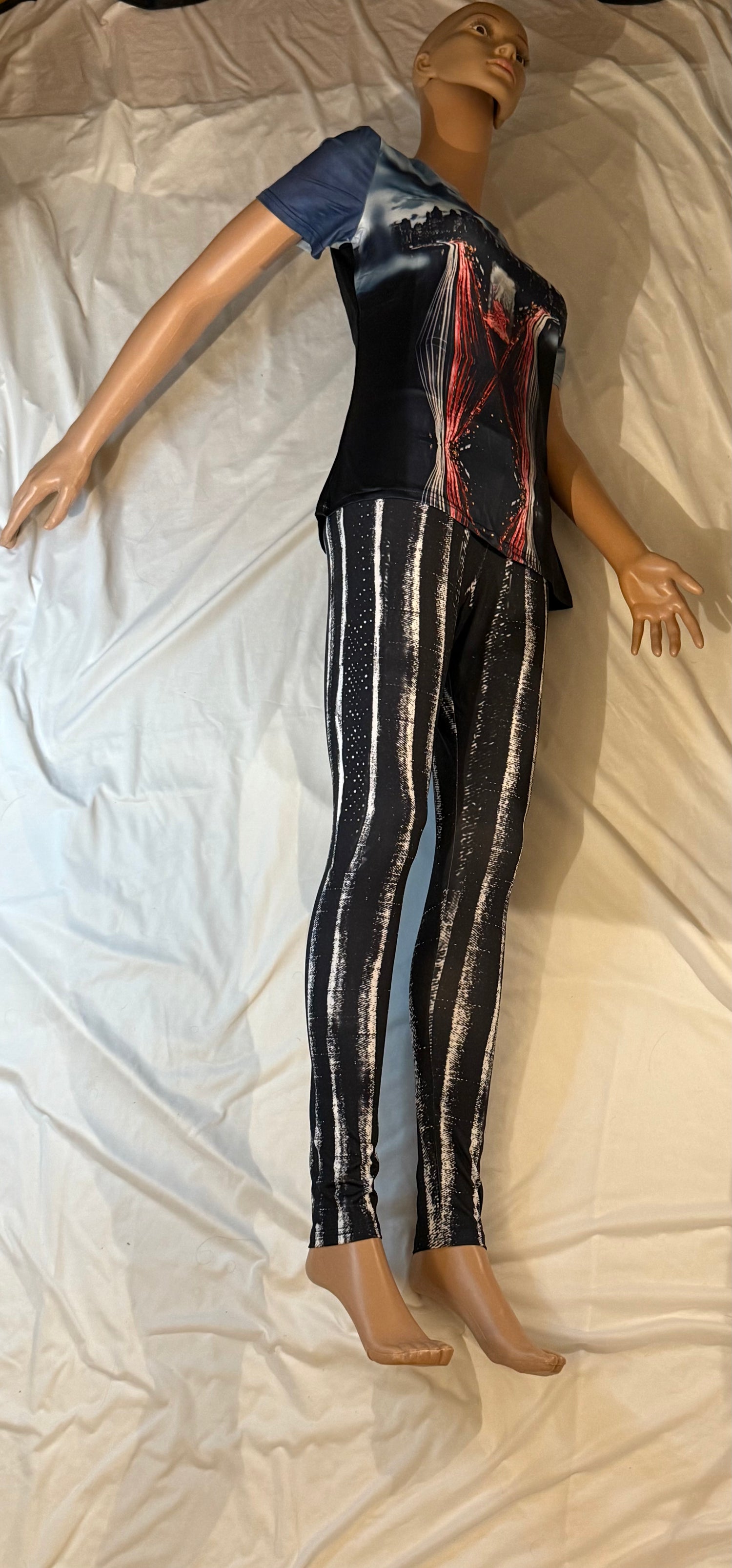 Black tie dye jeans pattern,Women&