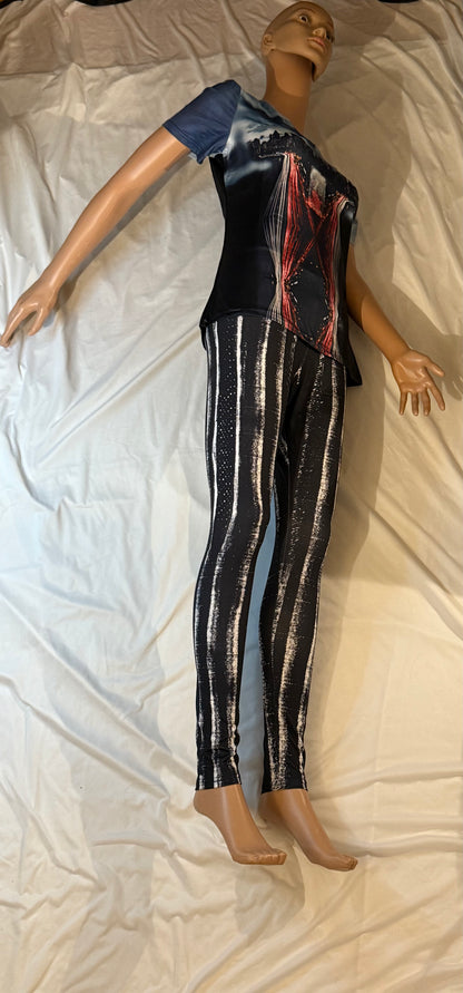 Black tie dye jeans pattern,Women&