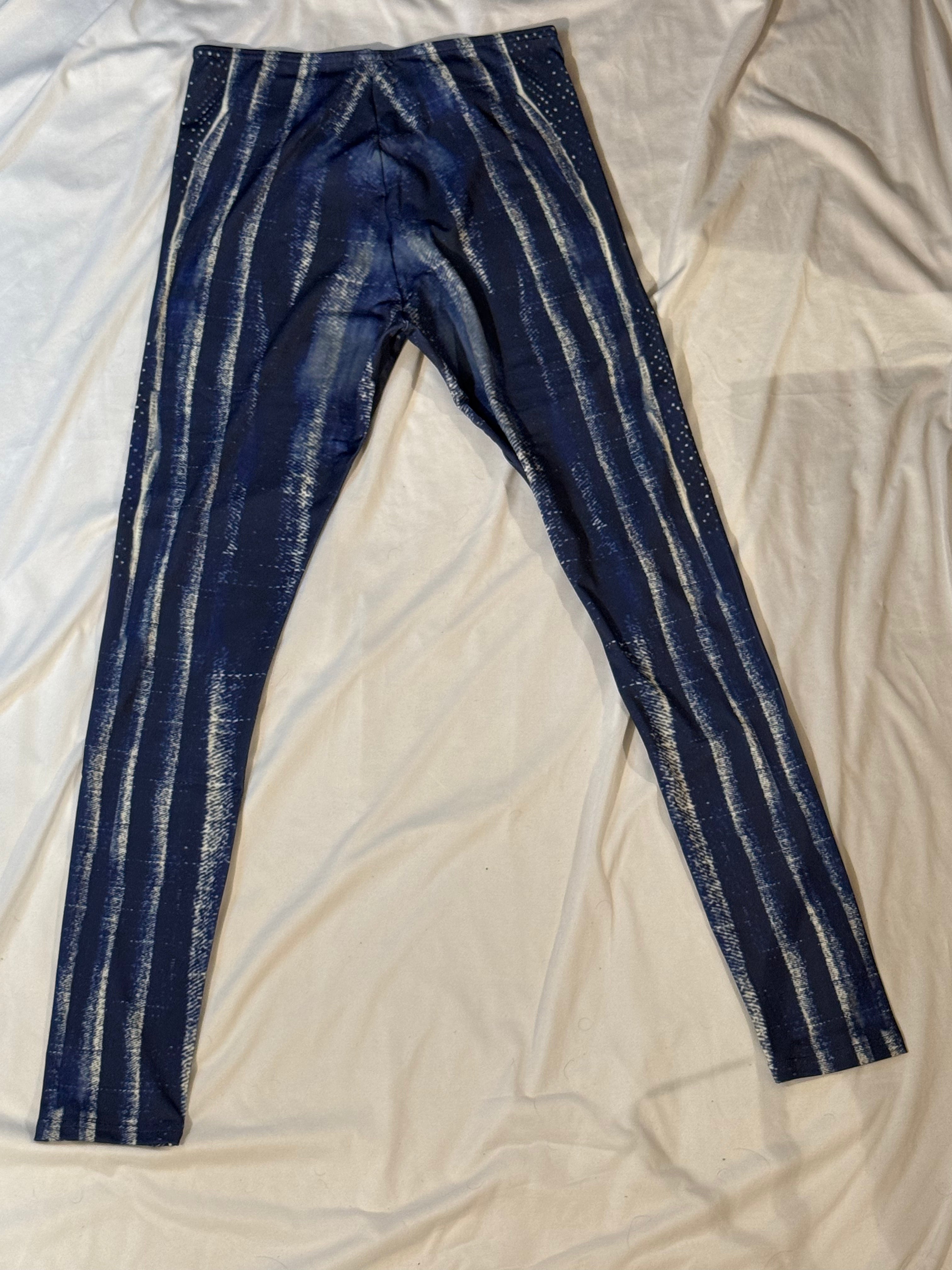 Blue tie dye jeans pattern,Women&