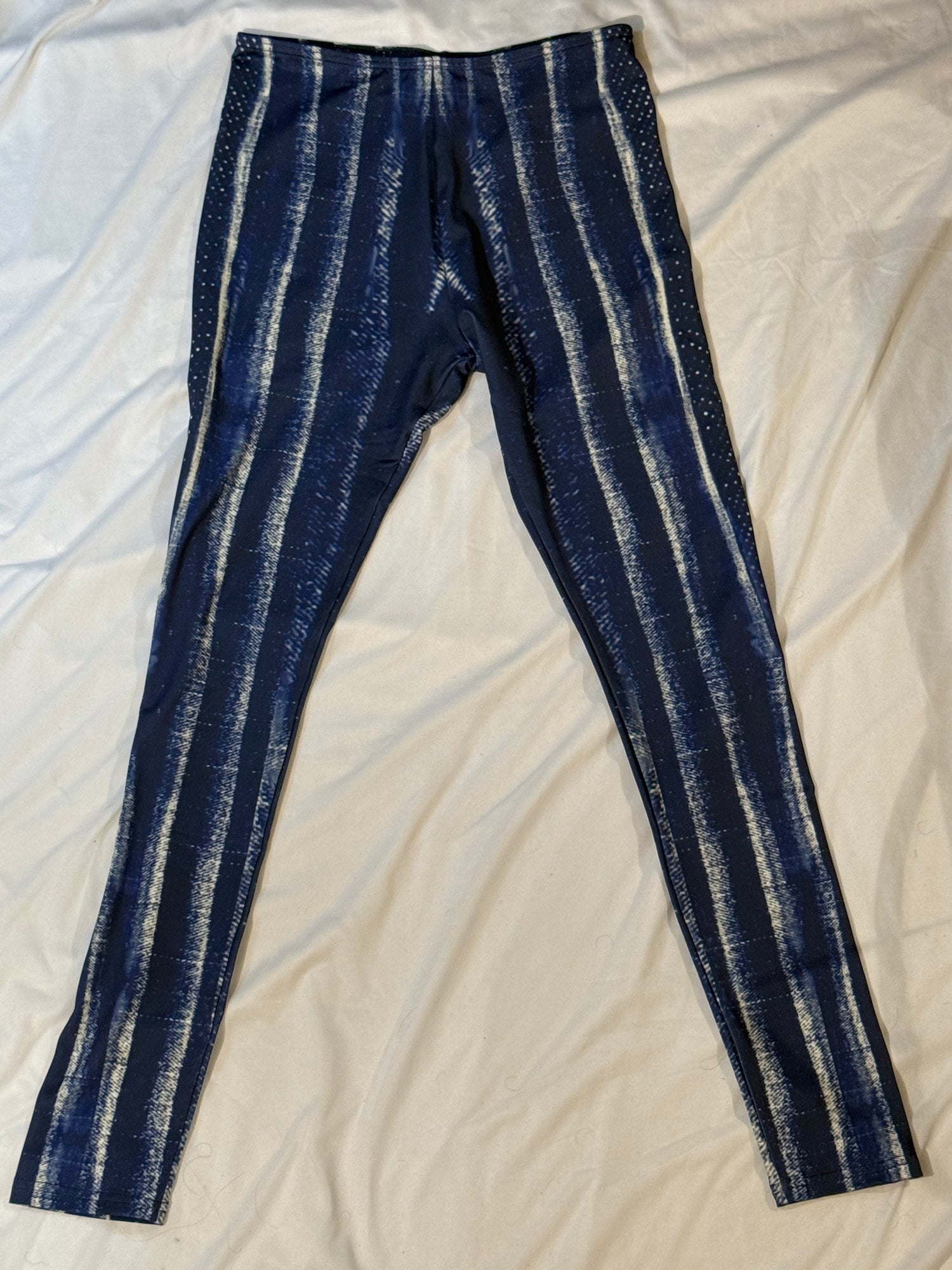 Blue tie dye jeans pattern,Women&