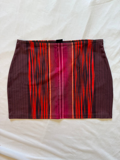 Red velvet,Chic Women’s AOP Lower-waist. Mini Skirt, Office Wear, Date Night, Fashionable Casual, Holiday Party, Trendy Style