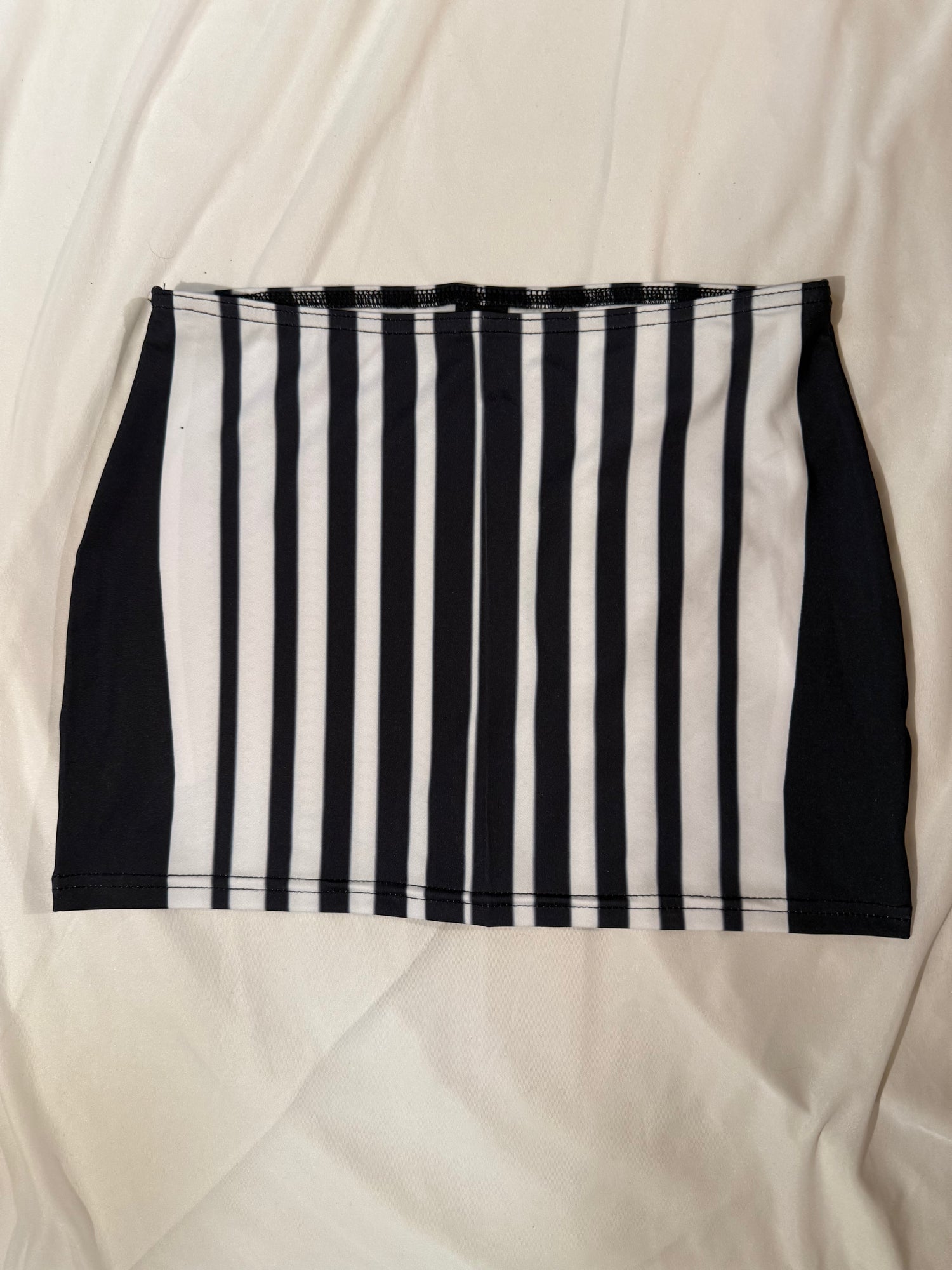 3D White Lines, Lower Waist. Mini Skirt - Versatile Fashion for Every Occasion